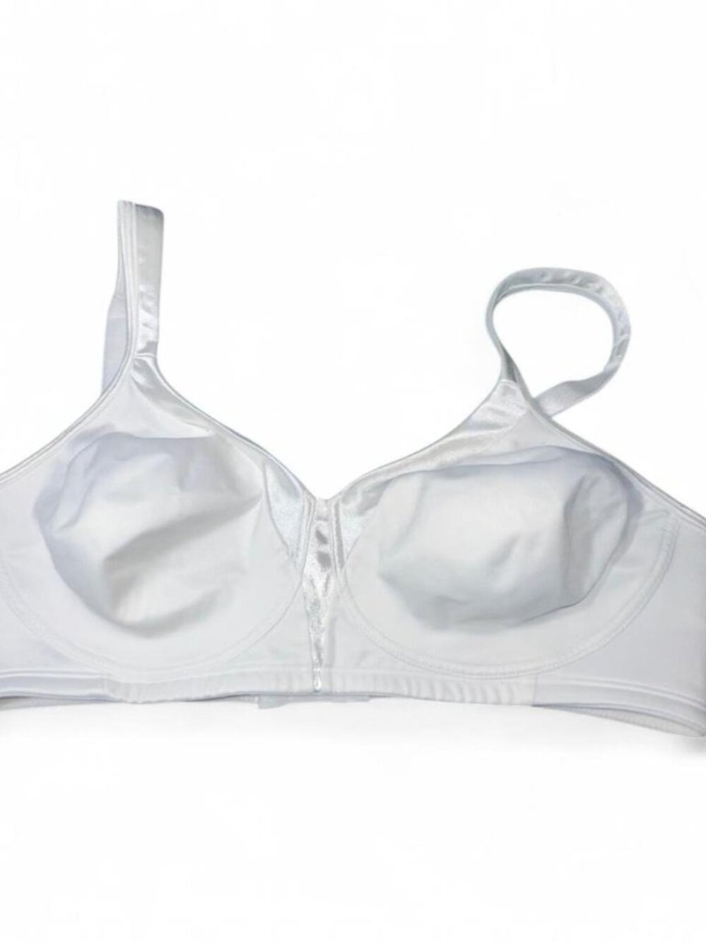 Playtex Side Smoothing Bra 42B Wire Free White Soft Unlined Full Coverage 480
